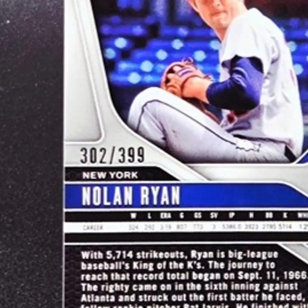 Nolan Ryan Lights Out Prizm Red Pulsar 302/399 New York Mets Angels HOF